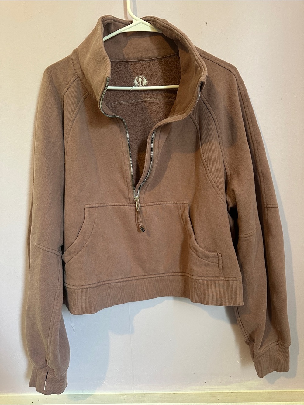 Lululemon Scuba Half Zip Funnel Neck Sweatshirt Dusty Mauve Women’s XL/XXL - Picture 3 of 9